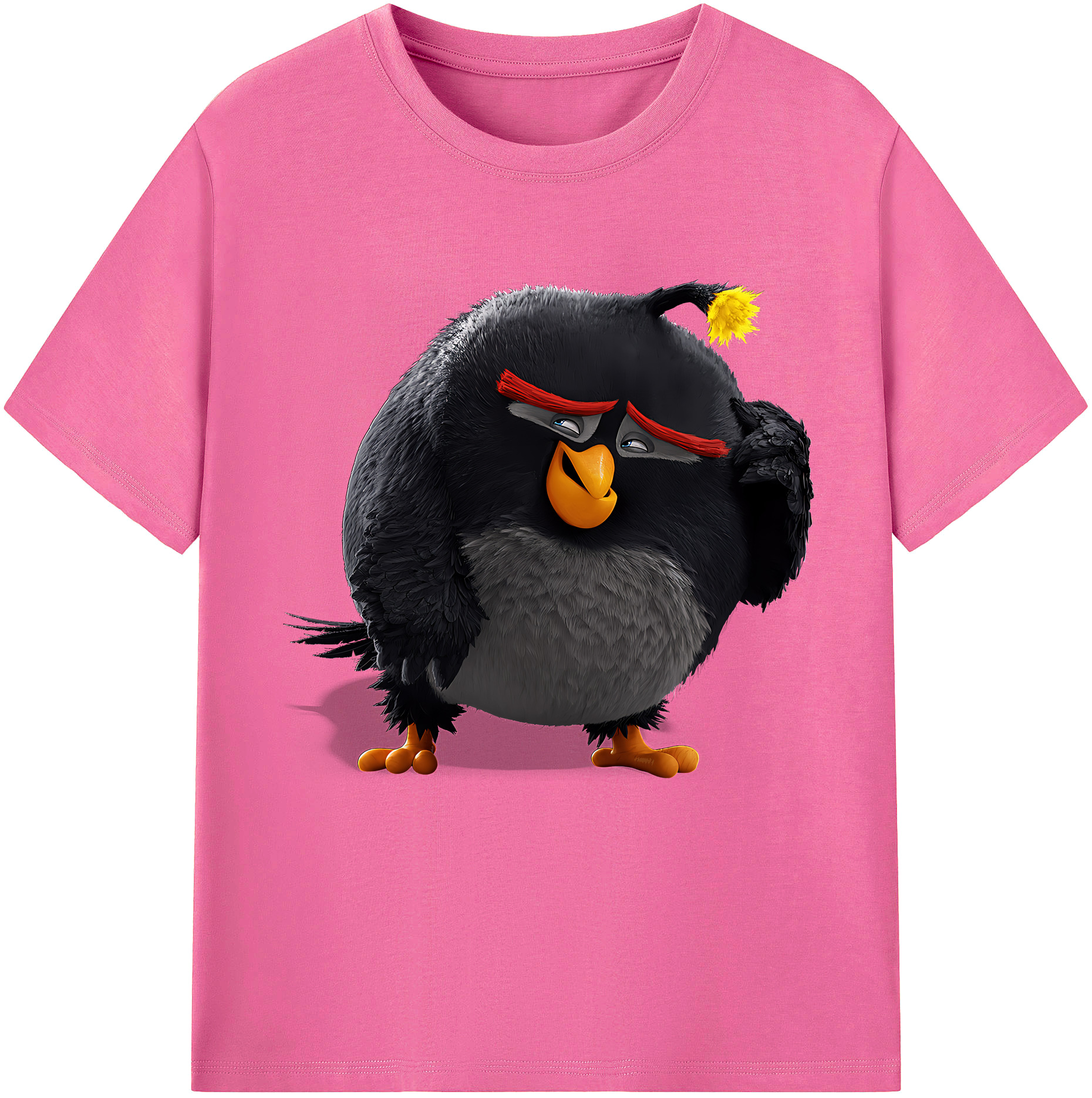 （画像用） Angry Birds アングリーバード レディースカジュアルプリントTシャツ（綿100％）